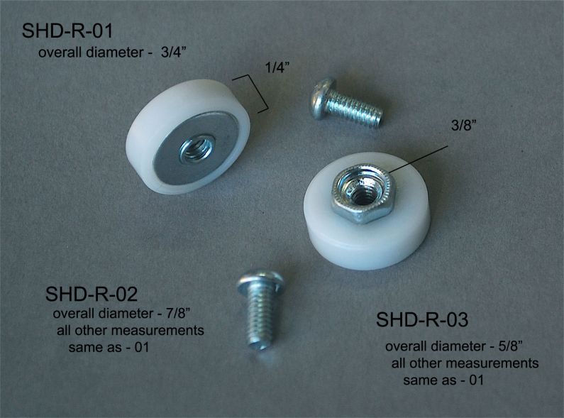 Shower Door Hardware - SHD-R-01, 02 &amp; 03